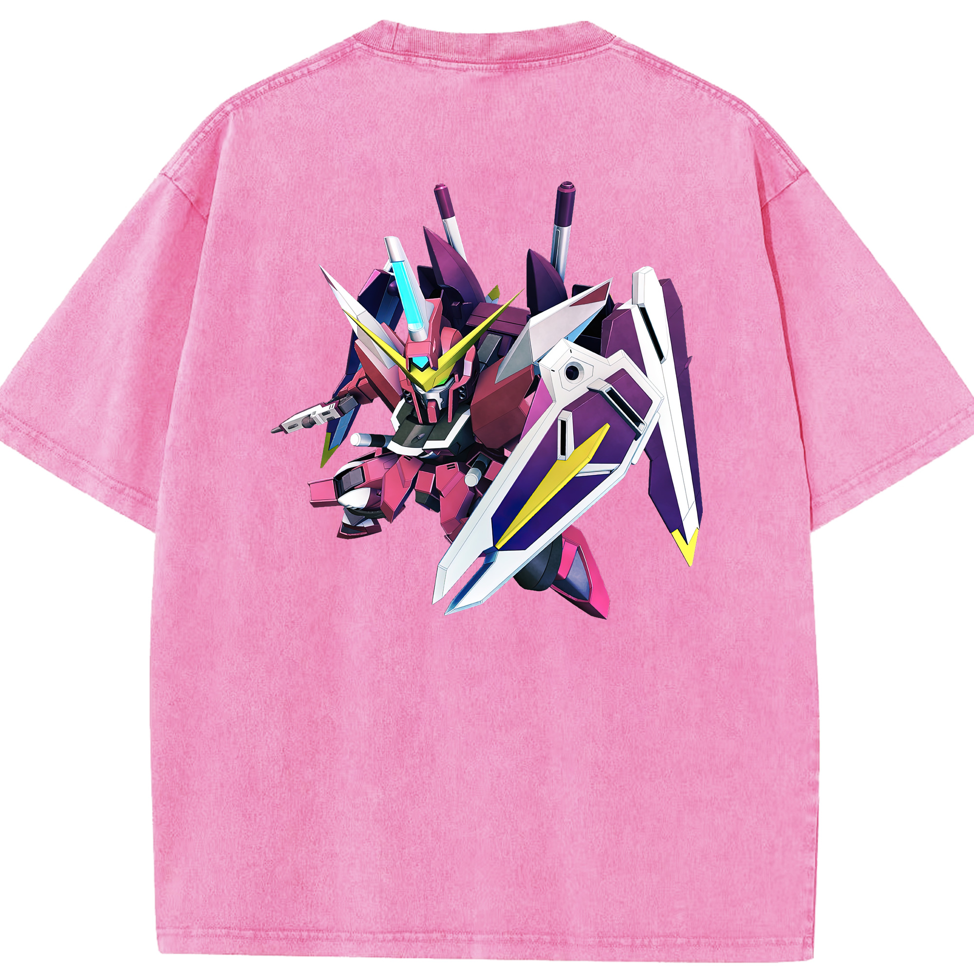 （画像用） 機動戦士ガンダム Mobile Suit Gundam 綿100% ヴィンテージ風 半袖Tシャツ（背面プリント）